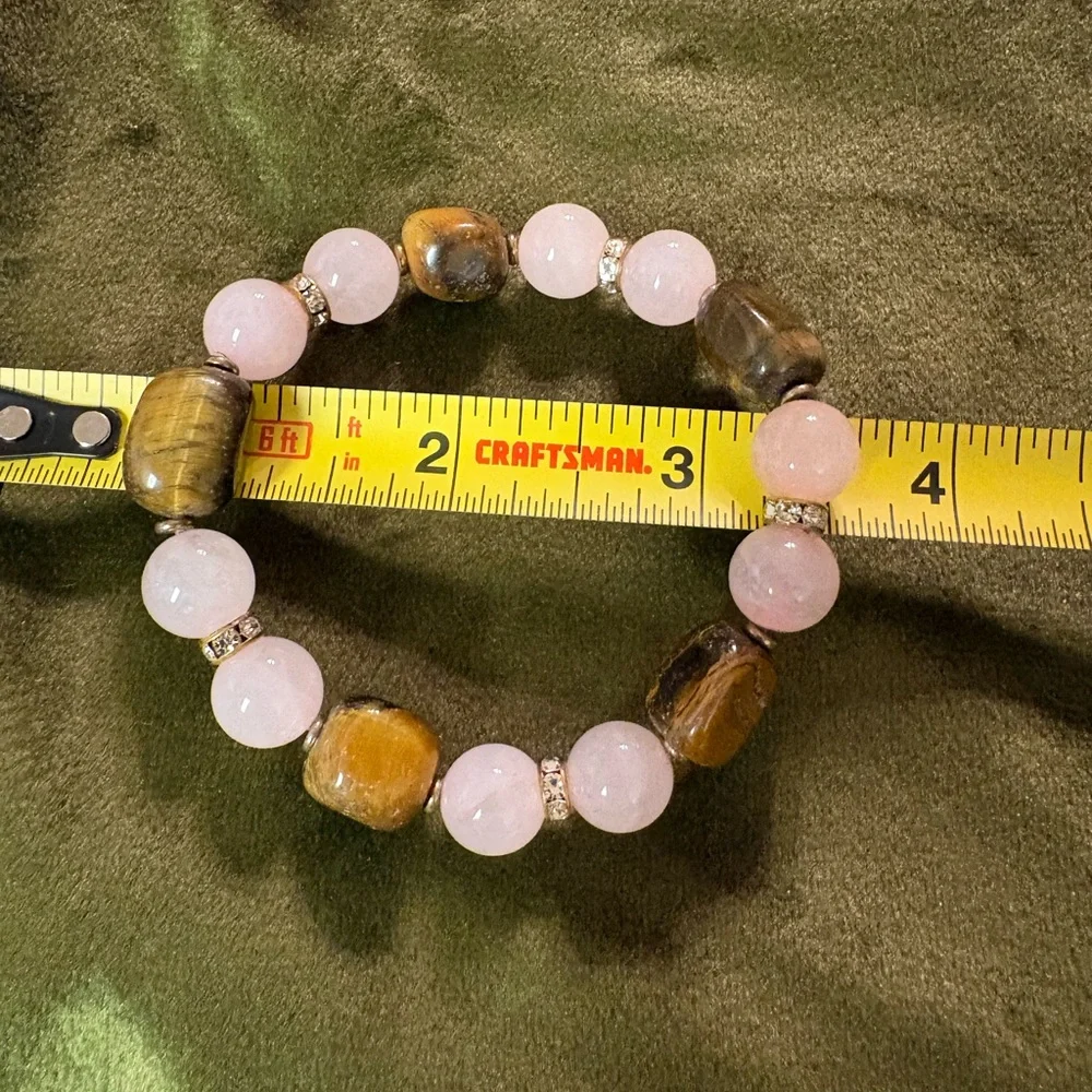 3 Handcrafted Multi-Gemstone Stretch Bracelets - Multicolor‎